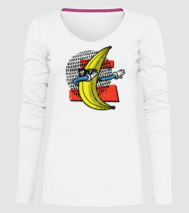 Banană DAB model alb pe tricou