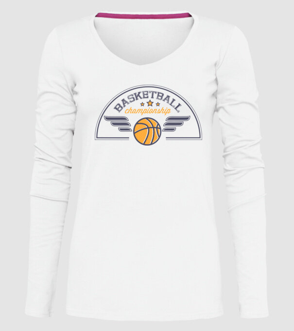Basketball Championship model alb pe tricou