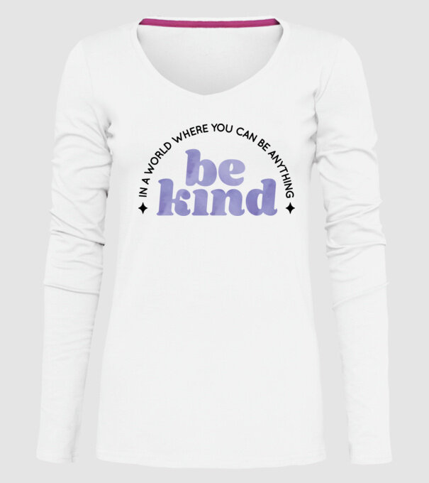 Be kind model alb pe tricou