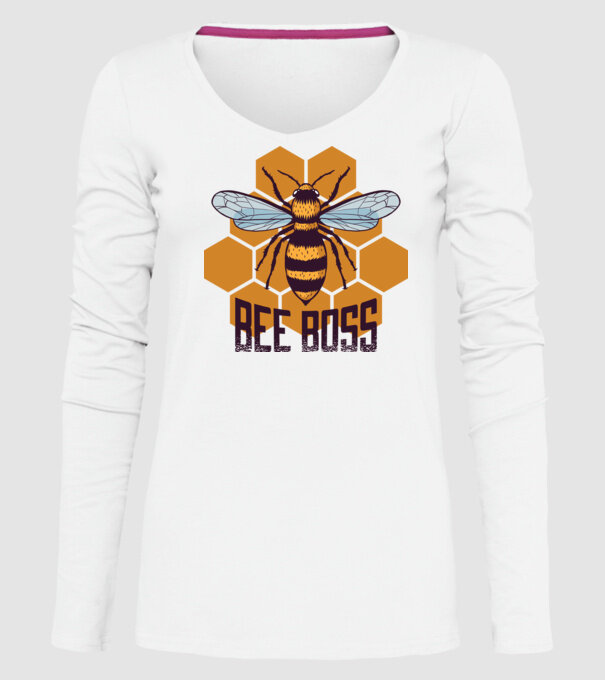 Bee Boss Șef Apicultor model alb pe tricou