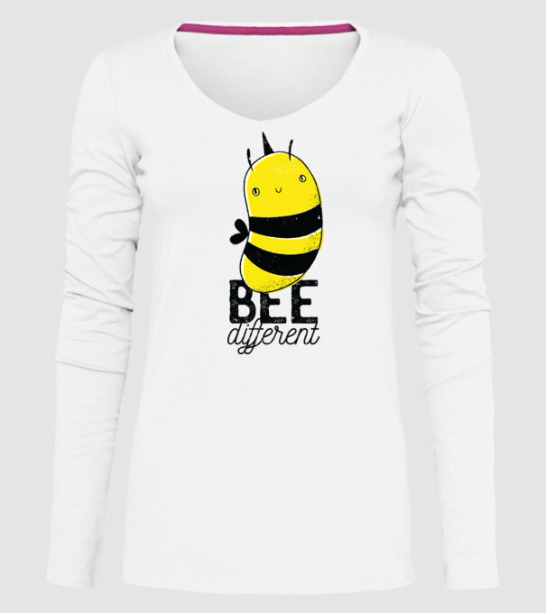 Bee different tricou albinuță model alb pe tricou