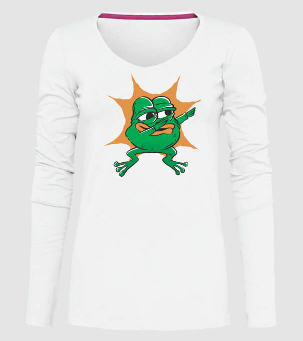 Broască DAB model alb pe tricou
