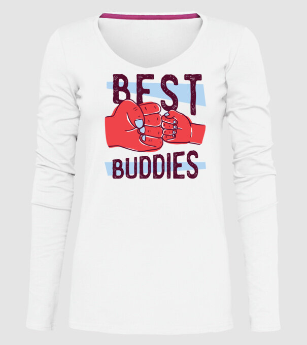 Best Buddies - Cei mai buni prieteni model alb pe tricou