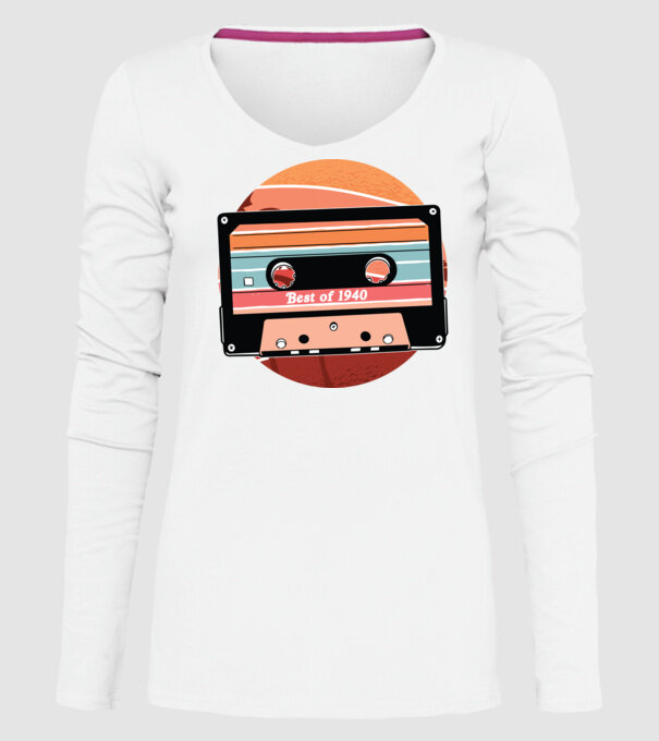 Best of 1940 retro Tape Birthday model alb pe tricou