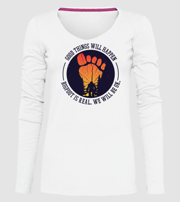 Bigfoot is real model alb pe tricou