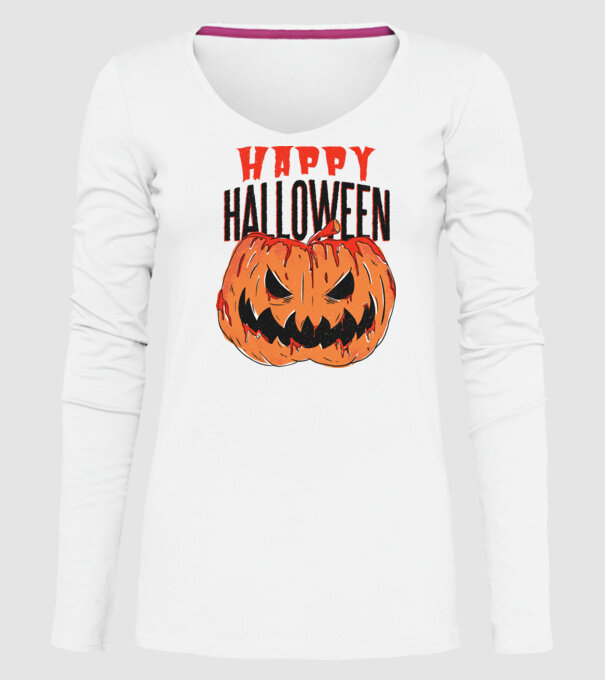 Happy Halloween Pumpkin model alb pe tricou