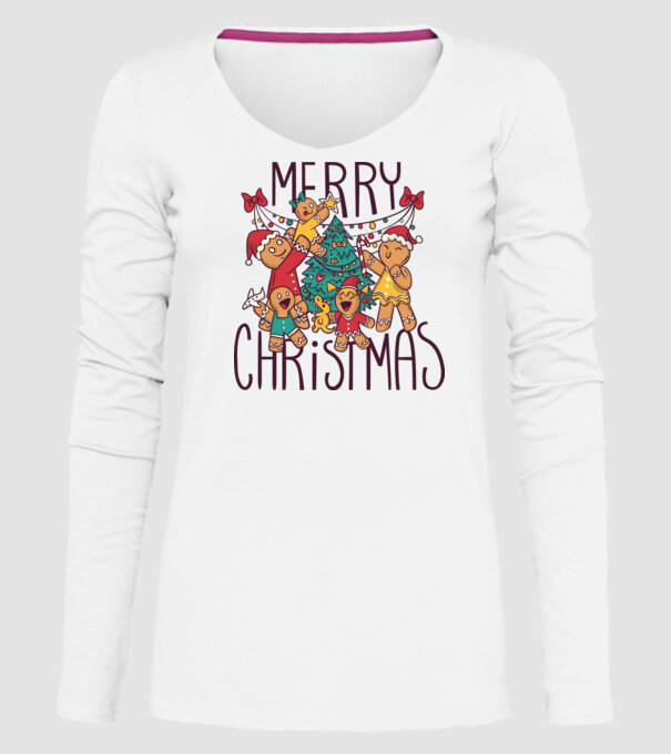 Crăciun Fericit model alb pe tricou