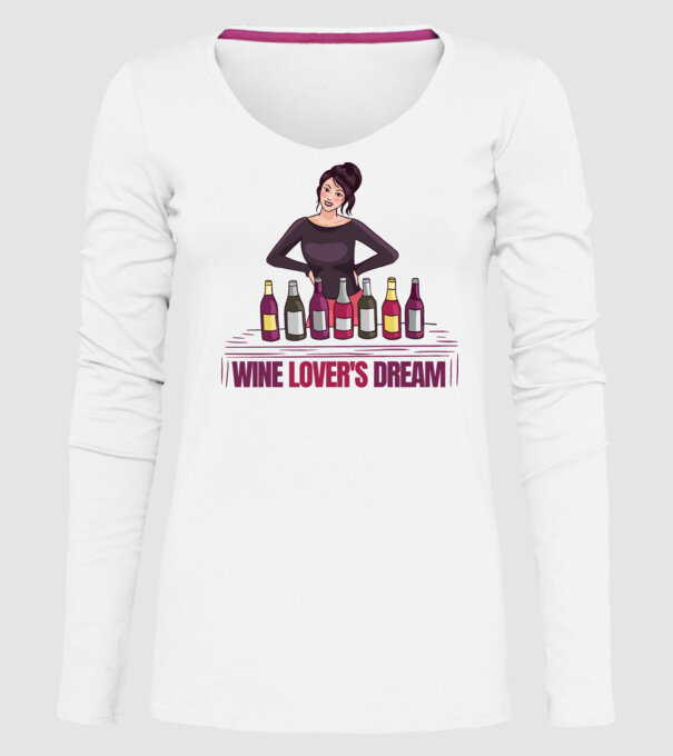 Degustare de vinuri model alb pe tricou