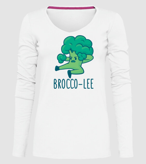 Brocco-Lee - Broccoli Karate model alb pe tricou