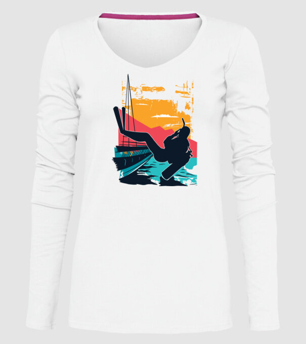 Tricou Scafandru Retro model alb pe tricou