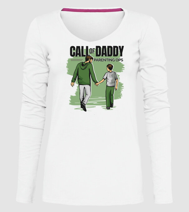 Call of Daddy - Pentru tata model alb pe tricou