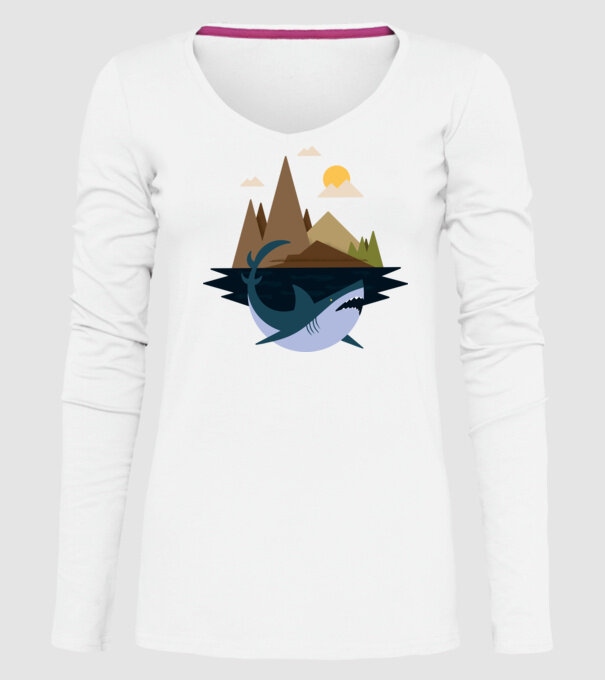 Rechin Natură model alb pe tricou