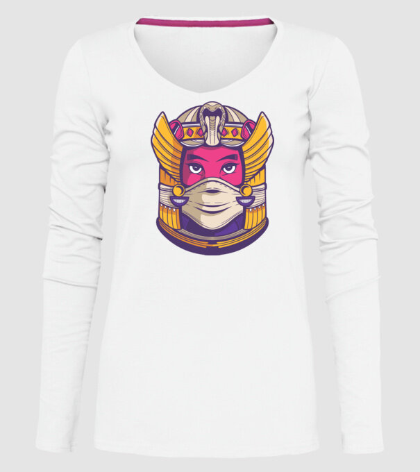 Cleopatra Mască model alb pe tricou