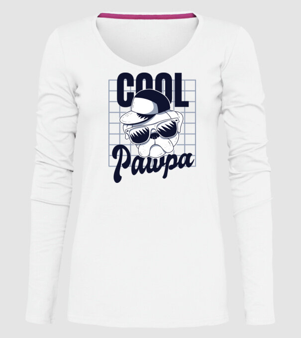 Cool Pawpa model alb pe tricou