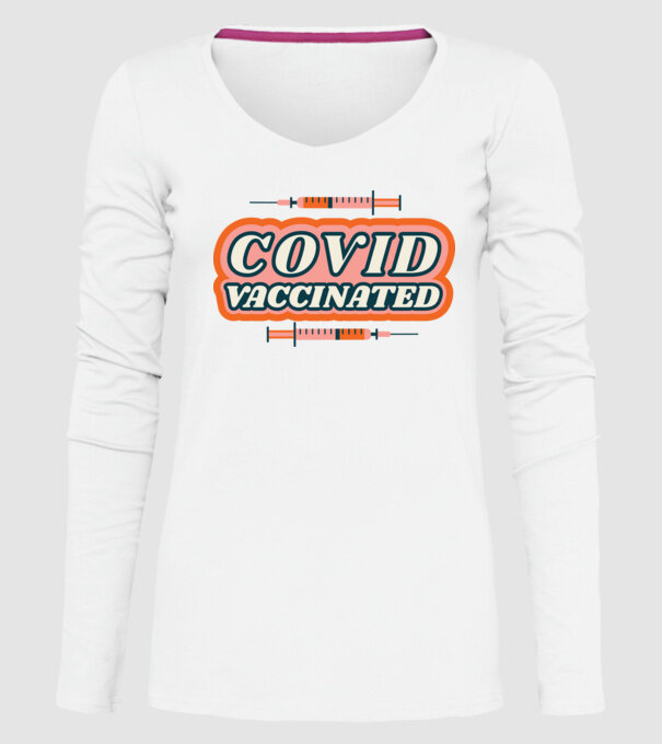 Vaccin Covid model alb pe tricou