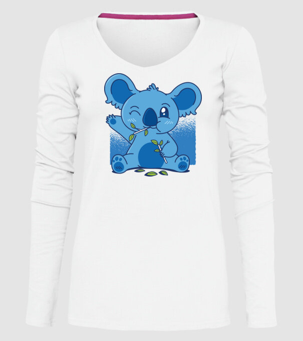 Koala drăguț model alb pe tricou