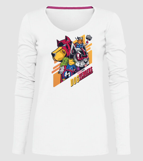 Dogvengers Câini Eroi model alb pe tricou