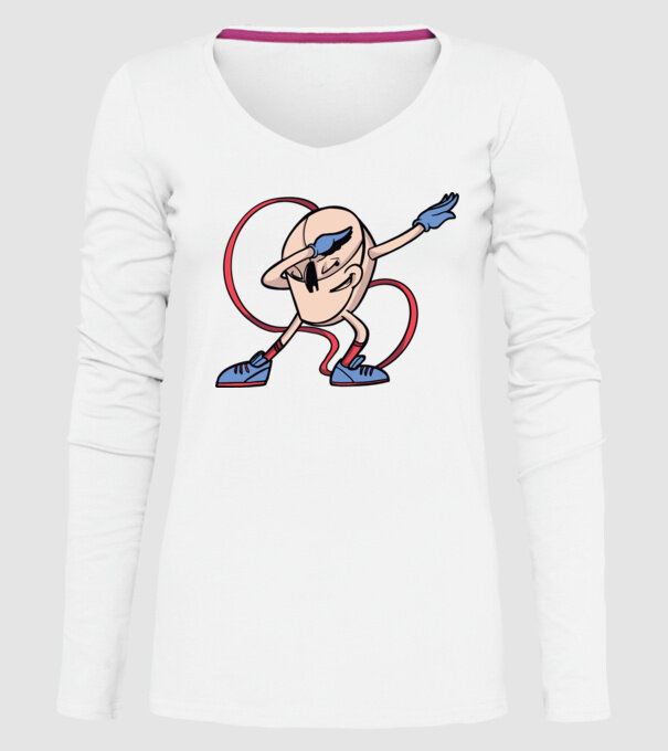 Șoarece DAB model alb pe tricou