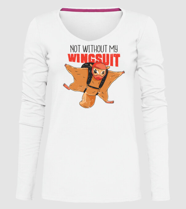 Veveriță cu parașută tricou amuzant model alb pe tricou