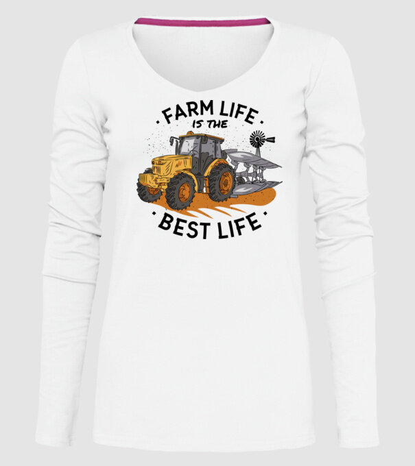 Farm Life is the Best Life Tractor model alb pe tricou