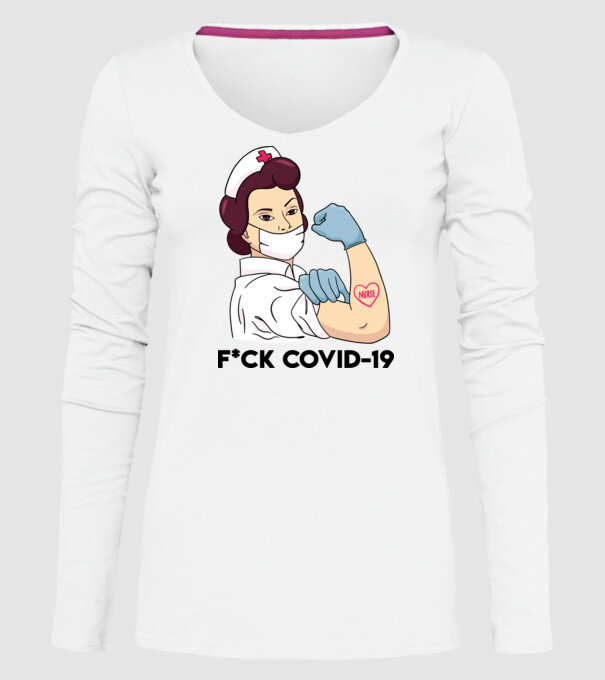 FCK Covid-19 Coronavirus model alb pe tricou