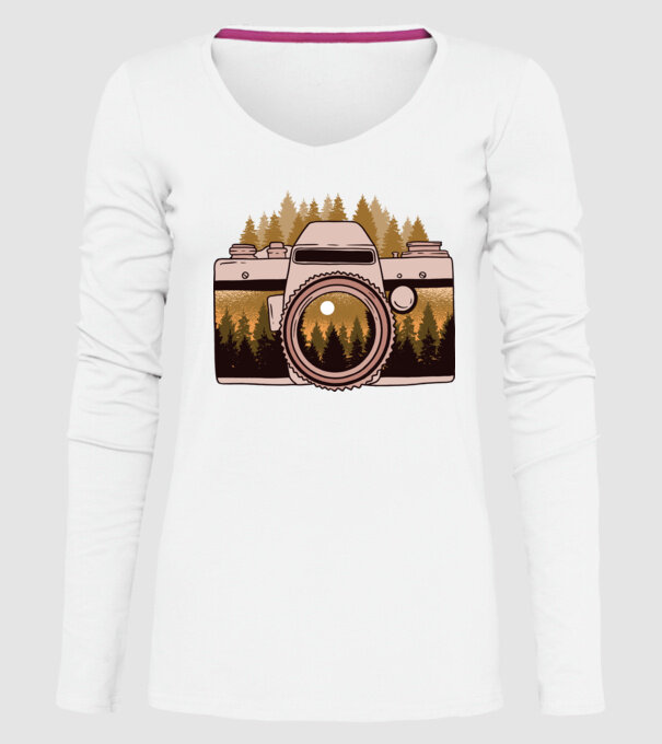 Natură Fotograf tricou fotograf model alb pe tricou