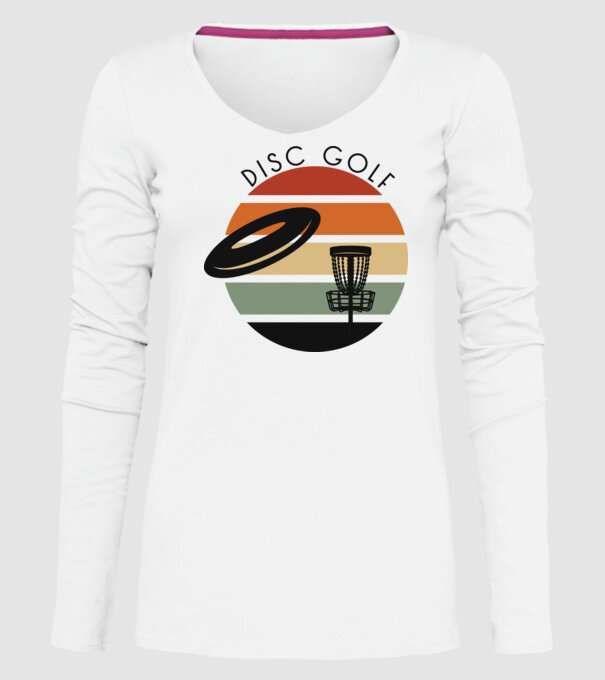 Frizbi Golf model alb pe tricou