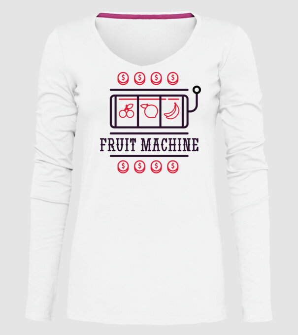 Fruit Machine Slot Machine model alb pe tricou