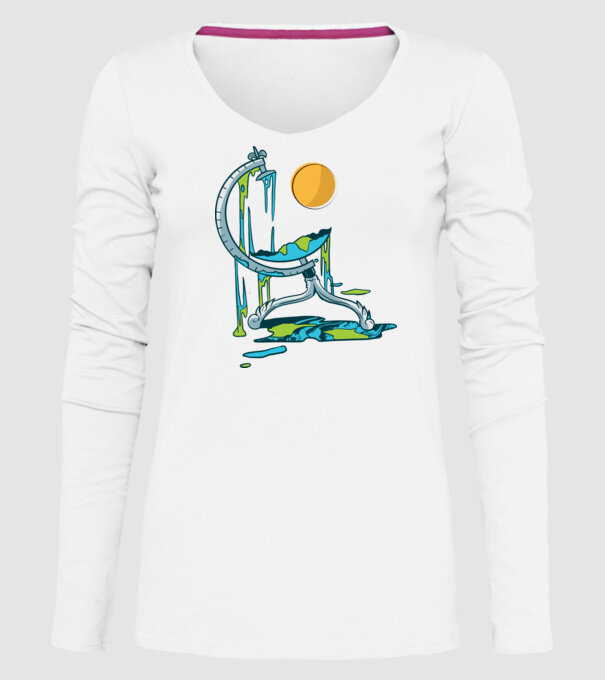 Încălzire globală model alb pe tricou