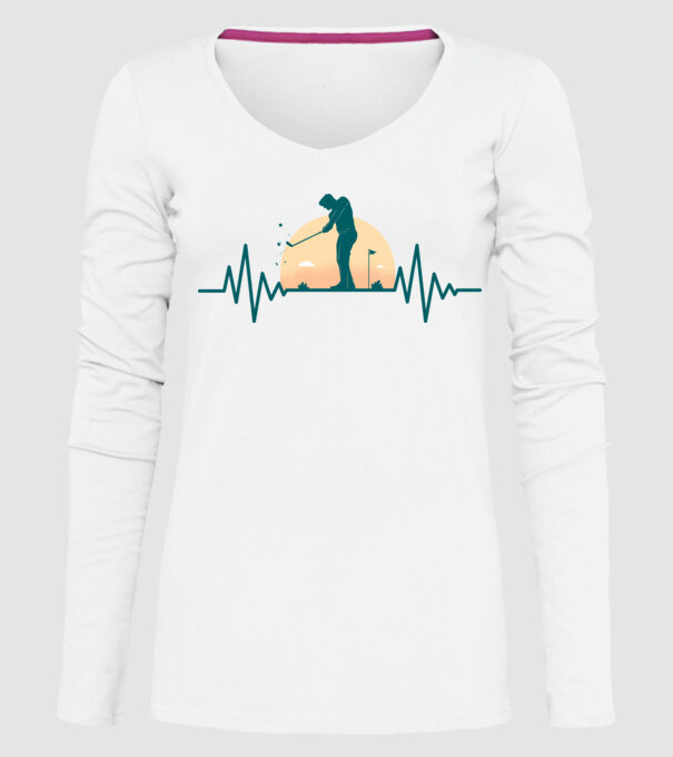 Golf Bătăi de inimă model alb pe tricou