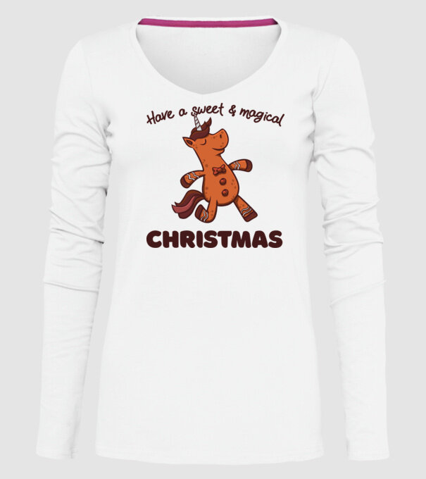 Have a sweet and magical Christmas model alb pe tricou