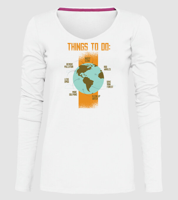Cum să salvăm Pământul model alb pe tricou