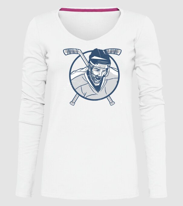 Hochei Jucător Hochei de gheață model alb pe tricou