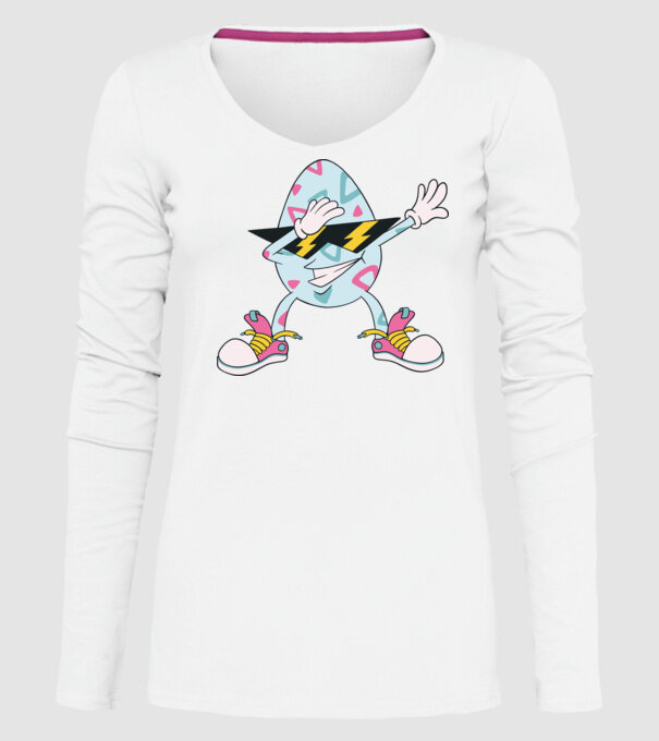 Ouă de Paște Dab model alb pe tricou
