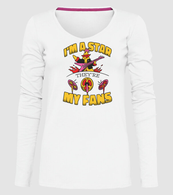 'I''m a Star, They''re my Fans' model alb pe tricou