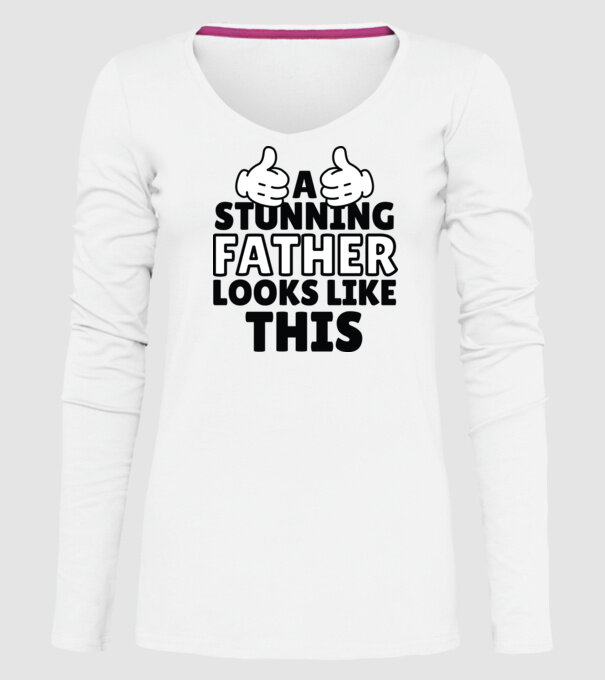 Așa arată un tată extraordinar model alb pe tricou