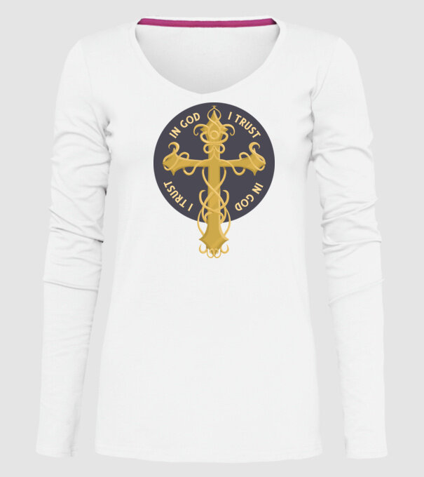 In God We Trust model alb pe tricou