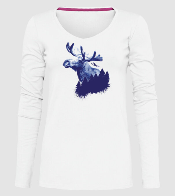Elan model alb pe tricou