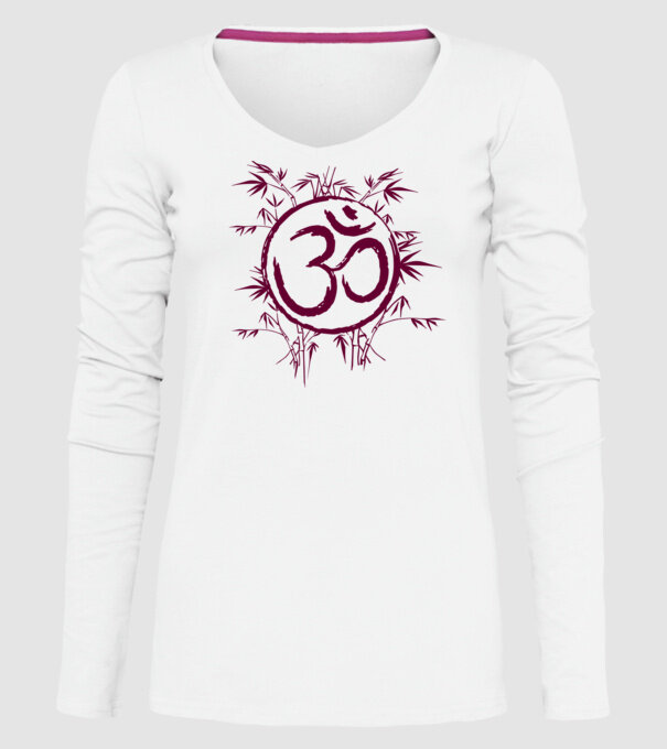 Simbol Yoga model alb pe tricou