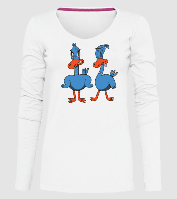 Rațe model alb pe tricou