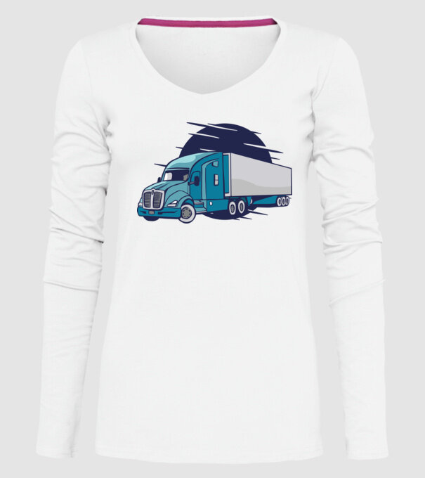 Tricou Șofer de camion model alb pe tricou