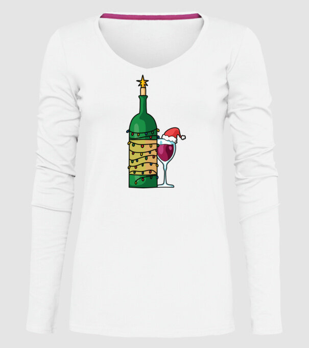 Vin de Crăciun model alb pe tricou