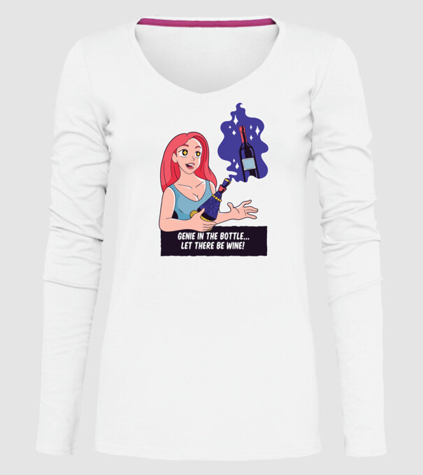 Dorința mea, să fie vin model alb pe tricou