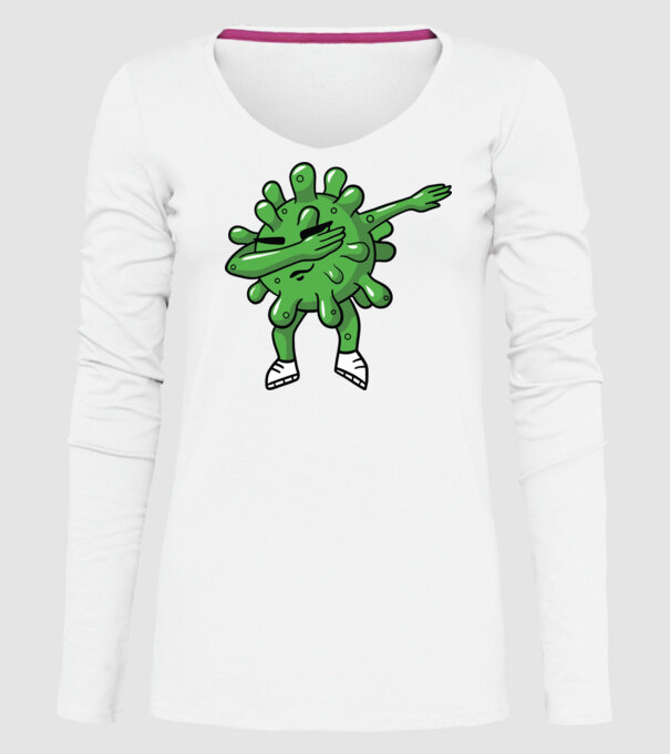 Coronavirus DAB dans model alb pe tricou