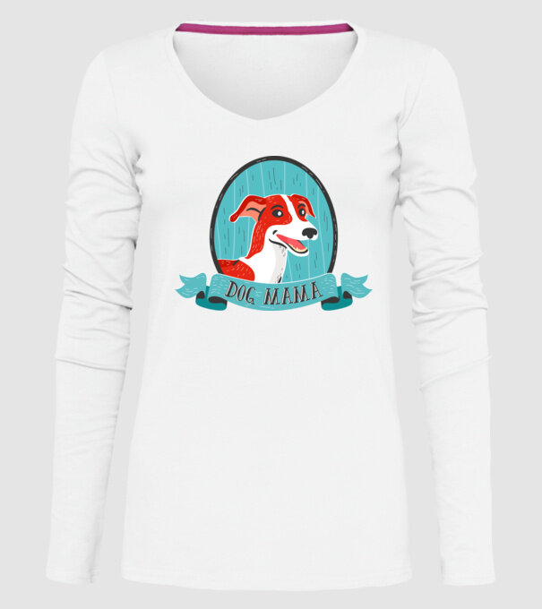 Câine Mamă model alb pe tricou