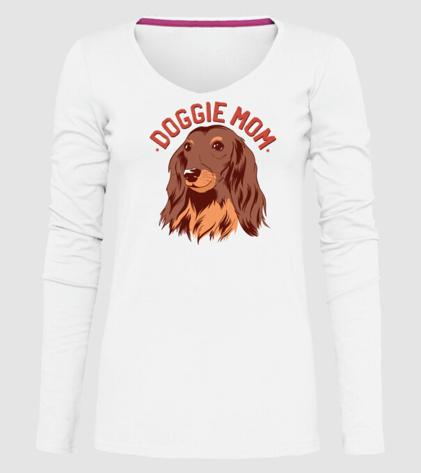 Mamă de Câine model alb pe tricou