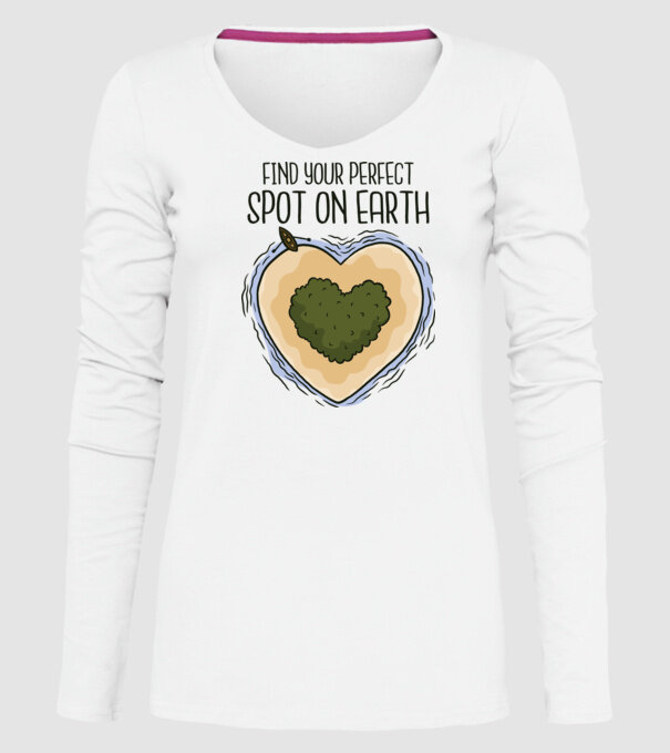 Insulă nelocuită model alb pe tricou