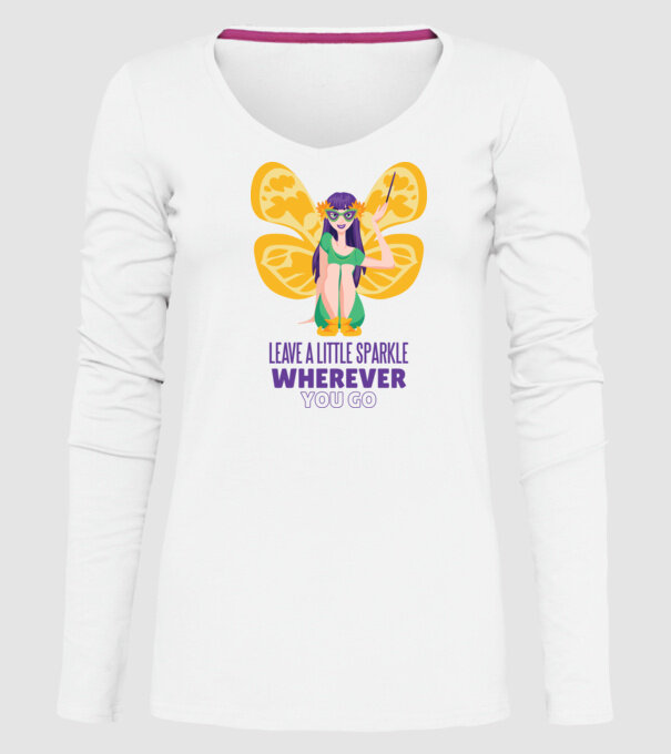 Leave a little sparkle wherever you go model alb pe tricou