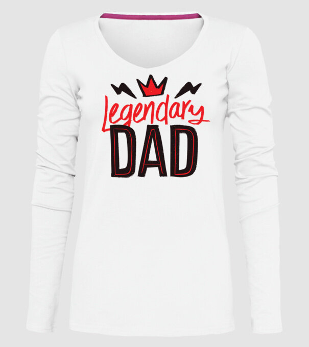 Tată legendar model alb pe tricou