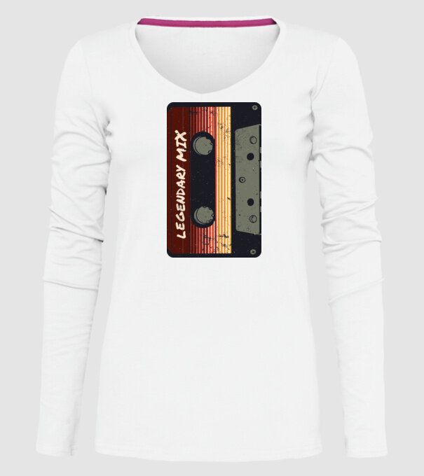 Casetă Legendary Mix model alb pe tricou